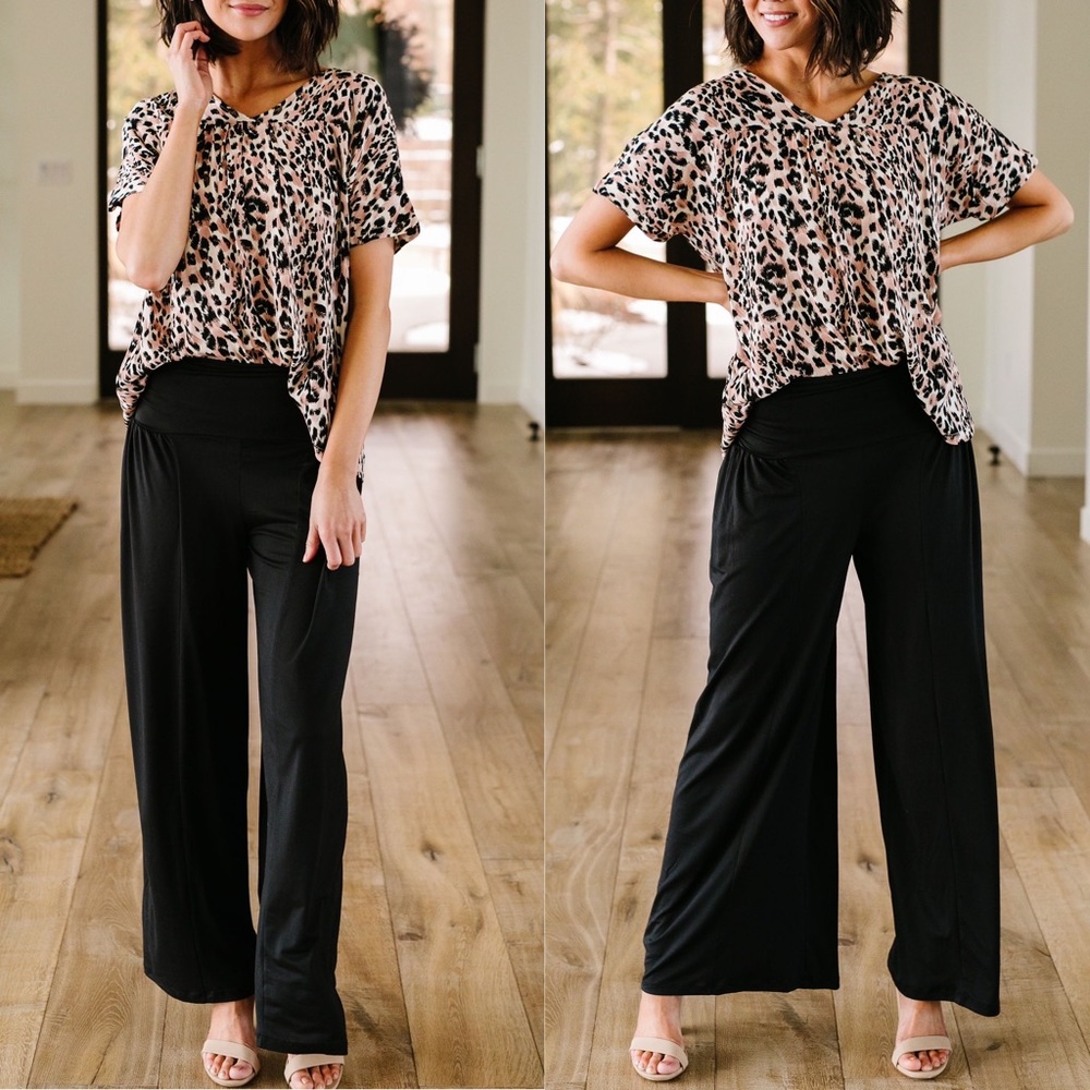 Walk On The Wide Side Pants in Black - Picture 2 of 6